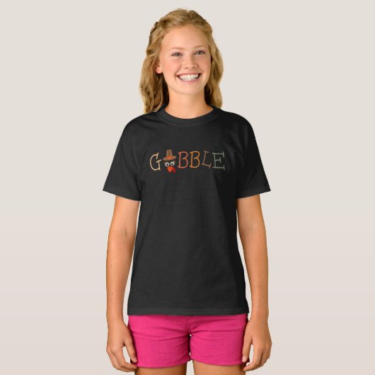 Gobble Gobble Till You Wobble Funny Thanksgiving T-Shirt (Vorne ganz)