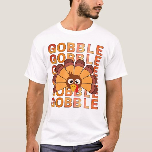 Gobble gobble Truthahn T-Shirt, fall, Herbst tee E (Vorderseite)