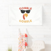 Gobble Gobble Türkei Erntedank Day Gaben Vintag Banner (Insitu)