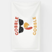 Gobble Gobble Türkei Erntedank Day Gaben Vintag Banner (Vertikal)