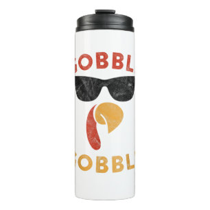Gobble Gobble Türkei Erntedank Day Gaben Vintag Thermosbecher