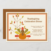 Gobble Gobble Türkei Erntedank Einladungen (Vorne/Hinten)