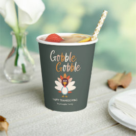 Gobble Gobble Türkei Erntedank Party Paper Cup Pappbecher