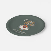 Gobble Gobble Türkei Erntedank Party Teller (Schrägansicht)