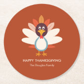 Gobble Gobble Türkei Erntedank Party Untersetzer (Vorderseite)