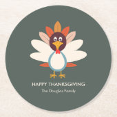 Gobble Gobble Türkei Erntedank Party Untersetzer (Vorderseite)