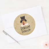 Gobble Gobble Turkey Classic Round Sticker (Umschlag)