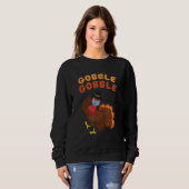 Gobble Gobble Turkey Face Mask Quarantine Thanksgi Sweatshirt (Vorne ganz)