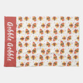 Gobble Gobble Turkey Pattern Erntedank Geschirrtuch (Horizontal)