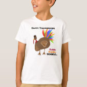 Gobble Gobble Wobble Erntedank Türkei T-Shirt (Vorderseite)