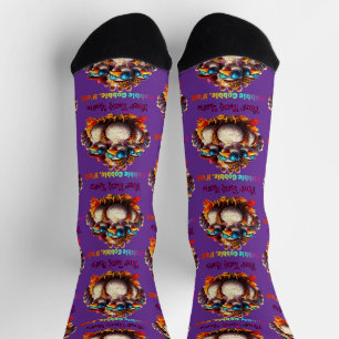 Gobble Gobble Y'all Funky Retro Erntedank Socken