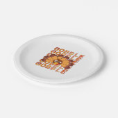 Gobble Goble Truthahn T - Shirt, Herbst T Ess Pappteller (Schrägansicht)