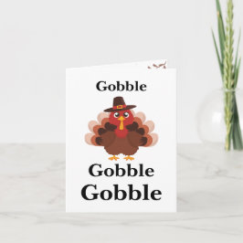 Gobble Happy Thanksgiving Niedlich Türkei Minimali Feiertagskarte
