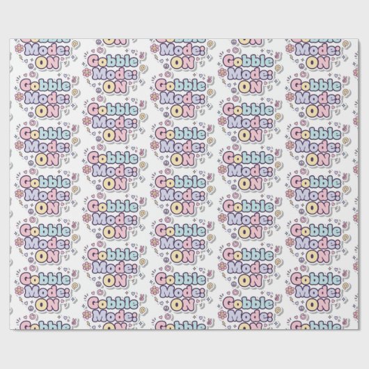 Gobble Mode: ON Festive Wrapping Paper Geschenkpapier (Flach)