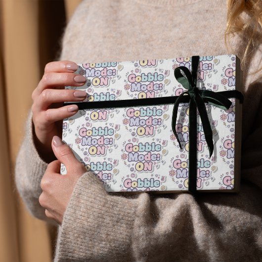 Gobble Mode: ON Festive Wrapping Paper Geschenkpapier