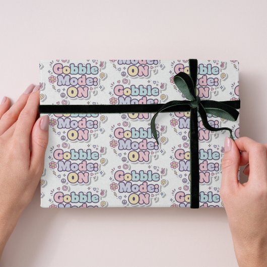 Gobble Mode: ON Festive Wrapping Paper Geschenkpapier
