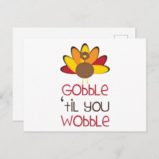 Gobble Postkarte (Vorne/Hinten)