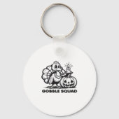 Gobble Squad Funny Erntedank Türkei Design Fan Schlüsselanhänger (Vorderseite)