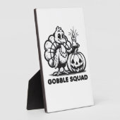 Gobble Squad Funny Thanksgiving Turkey Design Fa Fotoplatte (Seite)