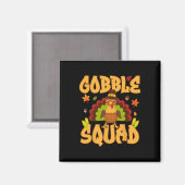 Gobble Squad Truthahn Design - Gobble Squad Magnet (Vorderseite/Rückseite)