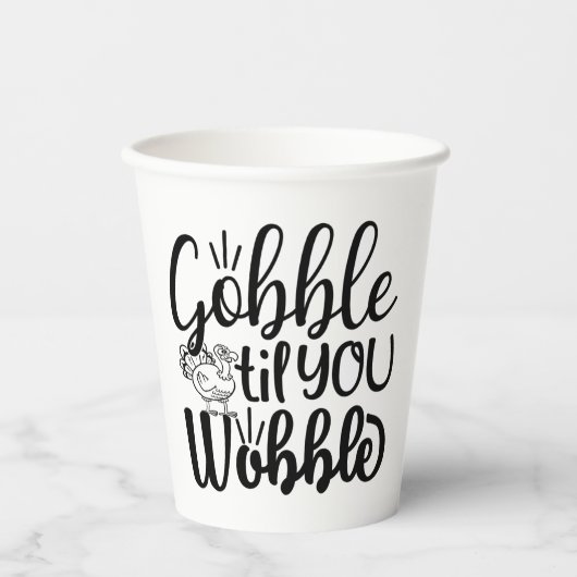 Gobble Til Sie wobben Paper Cup Pappbecher (Vorderseite)