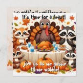 Gobble til we Wobble Einladung (Vorne/Hinten)