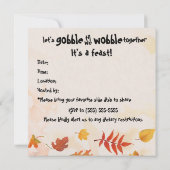 Gobble til we Wobble Einladung (Rückseite)