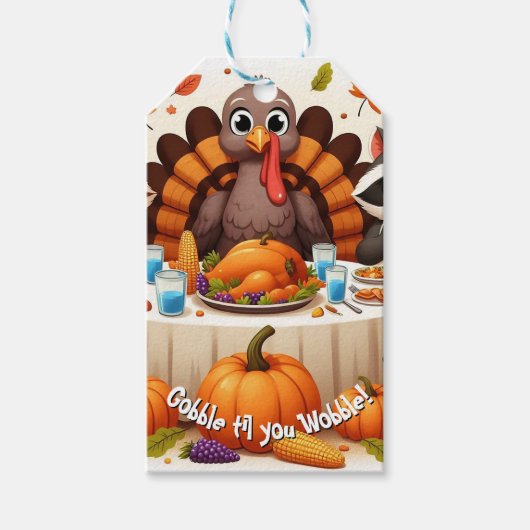 Gobble til we Wobble Geschenkanhänger (Vorderseite)