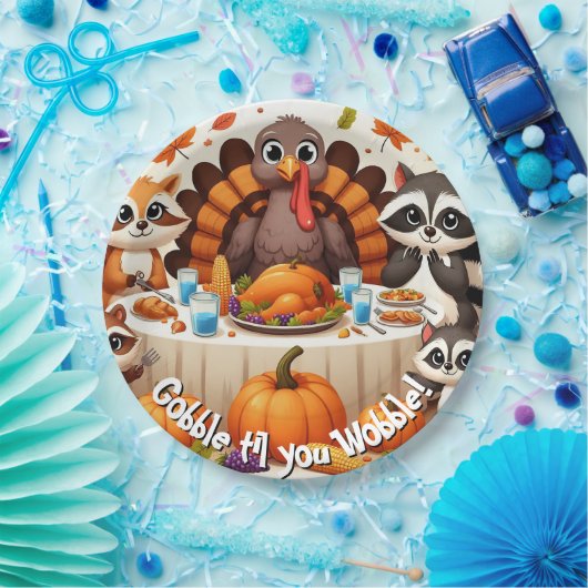Gobble til we Wobble Pappteller (Party)