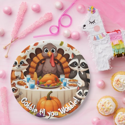 Gobble til we Wobble Pappteller (Party)