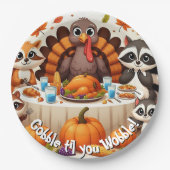 Gobble til we Wobble Pappteller (Vorderseite)
