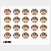 Gobble til we Wobble Runder Aufkleber (Blatt)
