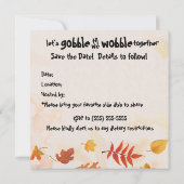 Gobble til we Wobble Save The Date (Rückseite)