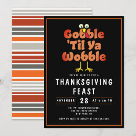 Gobble 'Til Ya Wobble | Erntedank Dinner Fest Einladung