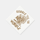 Gobble Til Ya Wobble Erntedank Serviette (Ecke)