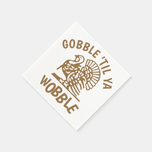 Gobble Til Ya Wobble Erntedank Serviette (Ecke)