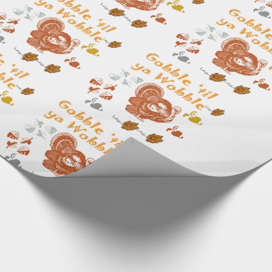 Gobble til ya wobble pattern1 geschenkpapier (Ecke)