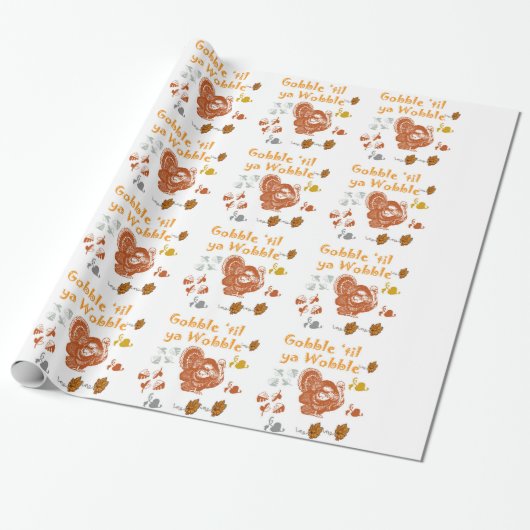 Gobble til ya wobble pattern1 geschenkpapier (Ungerollt)