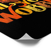 Gobble Til You Wobble Cute Turkey Face Fun Thanksg Poster (Ecke)