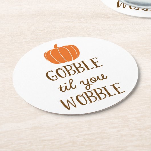 Gobble Til You Wobble Erntedank Day Untersetzer (Angewinkelt)