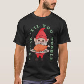 Gobble Til You Wobble Erntedank Gnome Turkey Le T-Shirt (Vorderseite)