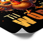 Gobble Til You Wobble Erntedank Türkei Männer Frau Poster (Ecke)