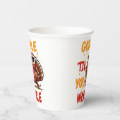 Gobble "Til You Wobble - Erntedank Türkei Pappbecher (Rechts)