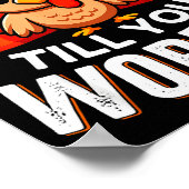 Gobble Til You Wobble Funny Turkey Thanksgiving Da Poster (Ecke)