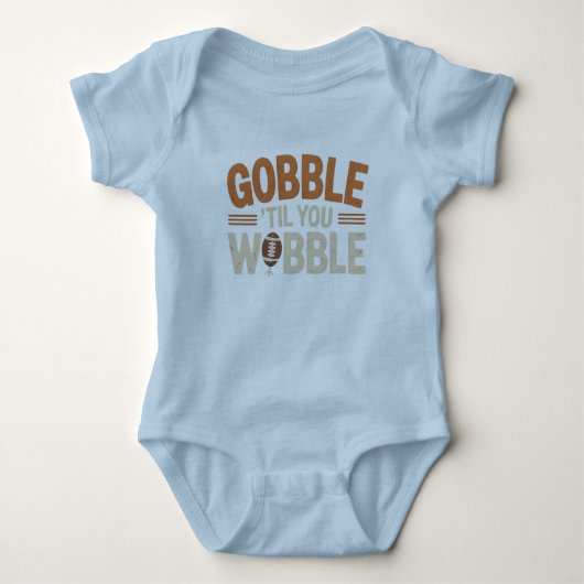 Gobble 'Til You Wobble - Thanksgiving Feast Baby Strampler (Vorderseite)