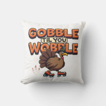 Gobble 'Til You Wobble Turkey on Roller Skates