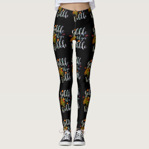 Gobble Til You Woboboboble Erntedank Regenbogen Leggings