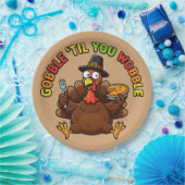 Gobble Till You Wobble Erntedankfest Pappteller (Party)