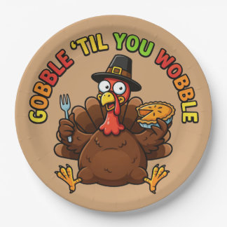 Gobble Till You Wobble Erntedankfest Pappteller