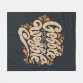 Gobble Till You Wobble Fleecedecke (Vorderseite (Horizontal))